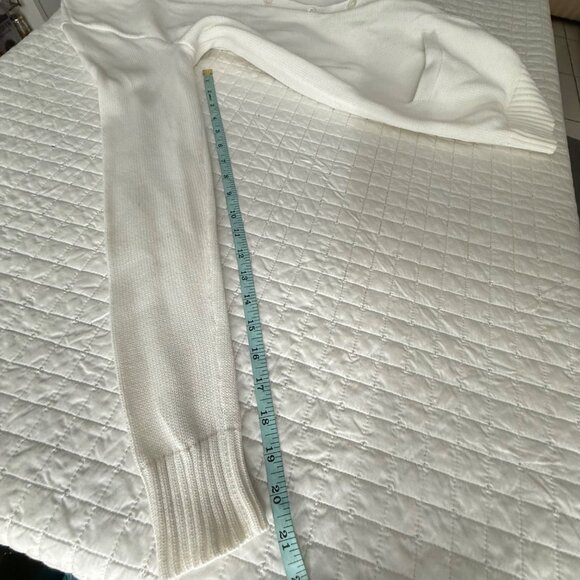 Vintage Ralph Lauren Sport Off White Boyfriend Fit Cardigan Sweater M 100% Cotto - Picture 8 of 8